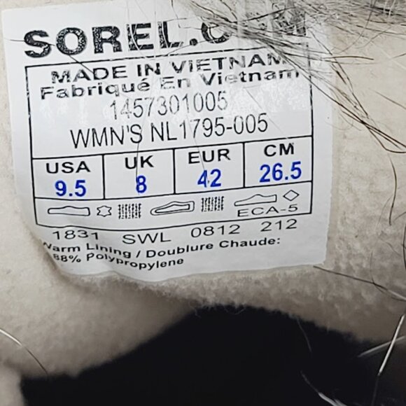 Sorel Women's Brown Black Tofino II Quilt Leather Fur Winter Snow Boots Size 9.5 - Picture 6 of 7